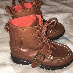 Little boys polo boots
